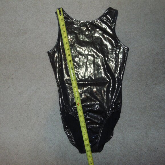GK Shiny Gold Foil Leotard NoTag - Picture 6 of 8